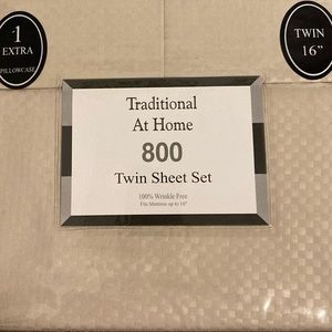 Traditional At Home 4pc Twin Sheet Set honey beige